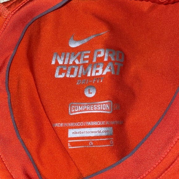 Nike Pro Orange Athletic Workout Shirt - Picture 3 of 3